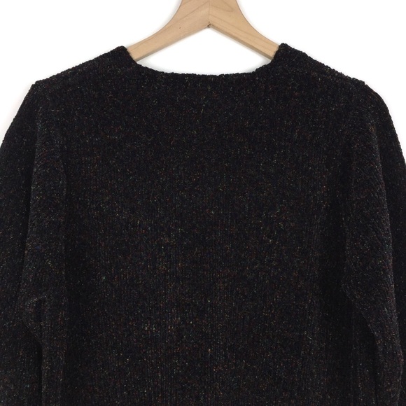 VINTAGE Sweater Chenille Confetti V Neck Size Multi Color Jessi Lee Size Large - Picture 7 of 10